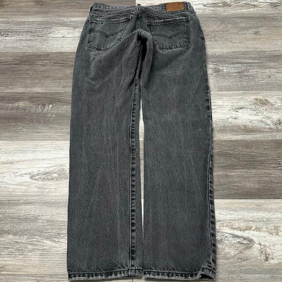 Levis Premium Faded Black Womens 28 Middy Straight Mid Rise Denim Jeans‎ Red Tab - Picture 3 of 14